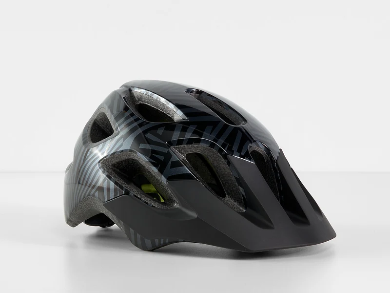Bontrager Tyro Kinder-Helm black/radioactive yellow 48-52 cm