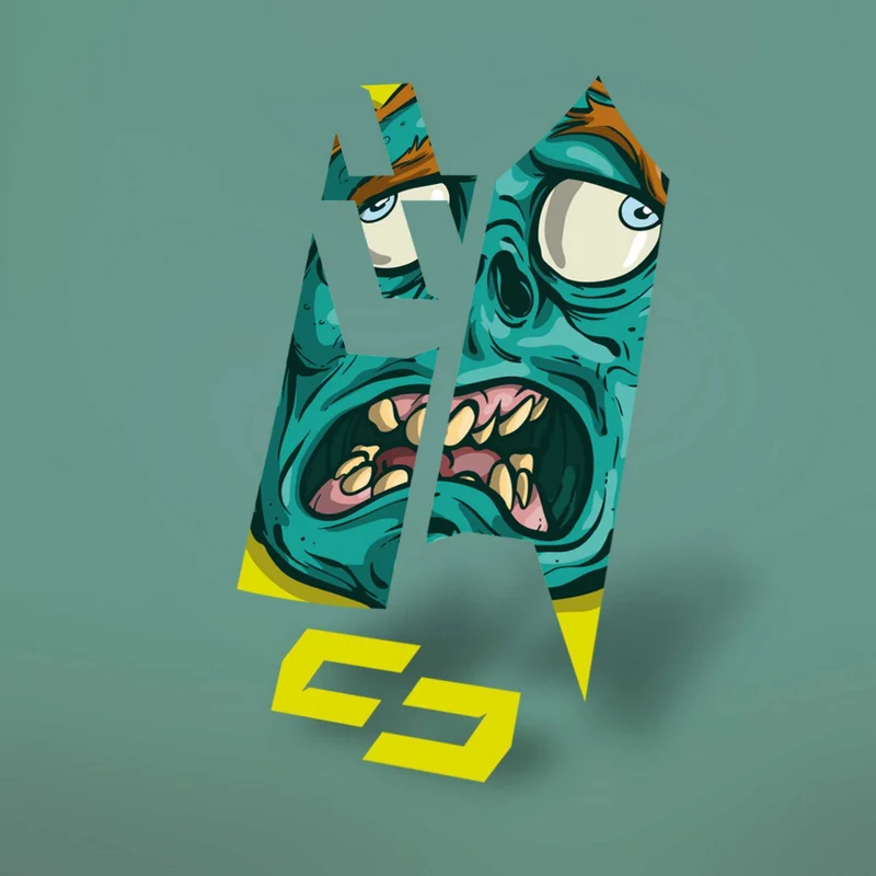 Unleazhed M02 Mudguard Big Decal Crazy Skin unsplash 1 pcs 4 formcut eddy