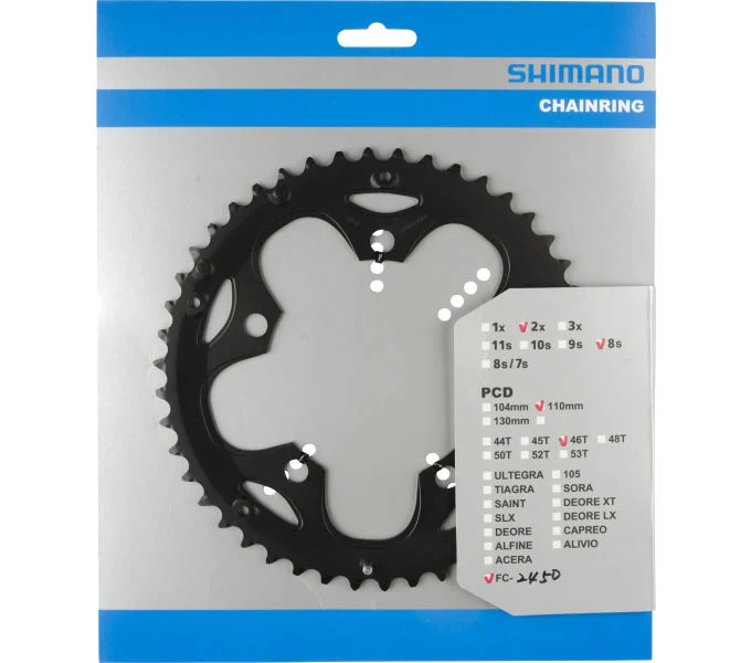 Shimano Kettenblatt CLARIS FC-2450 46 Zähne Schwarz