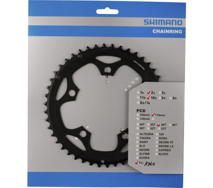 Shimano Kettenblatt FC-R460 46 Zähne Schwarz