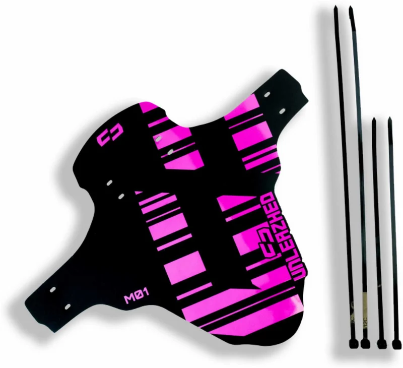 Unleazhed M01 Mudguard Logo Skin unsplash 1 pcs, 4 cable ties pink