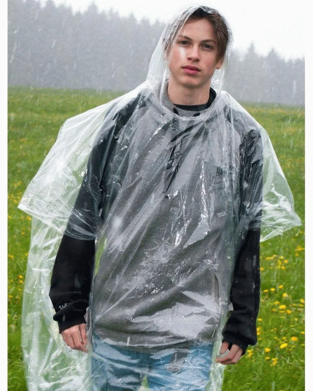 Festival / Notfall Poncho biologisch abbaubar