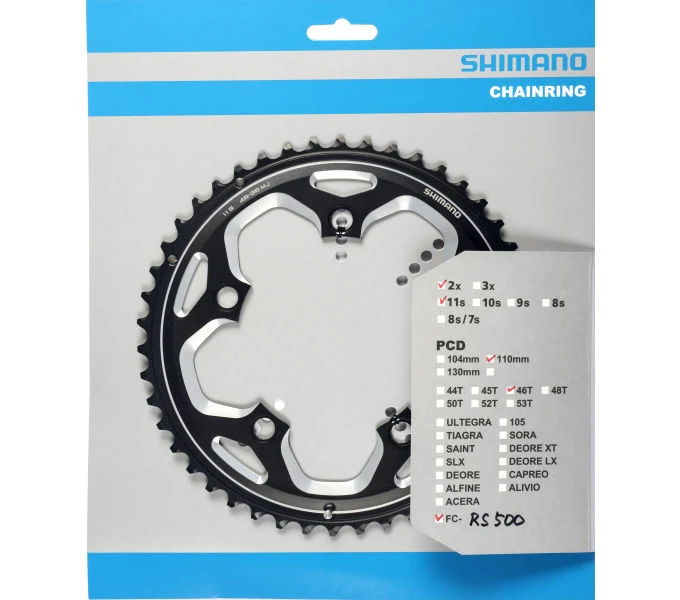 Shimano Kettenblatt FC-RS500 46 Zähne Schwarz