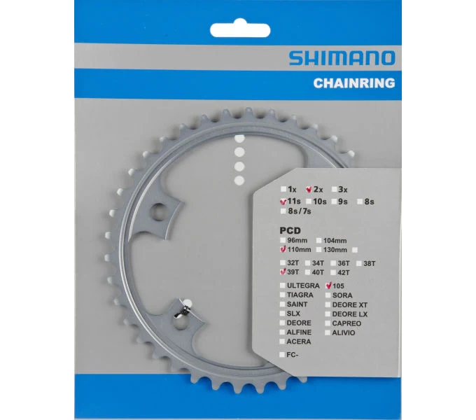 Shimano Kettenblatt 105 FC-5800 39 Zähne Silber
