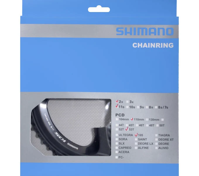 Shimano Kettenblatt 105 FC-5800 53 Zähne Schwarz