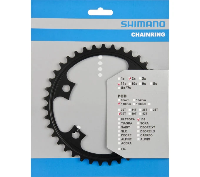 Shimano Kettenblatt 105 FC-5800 39 Zähne Schwarz
