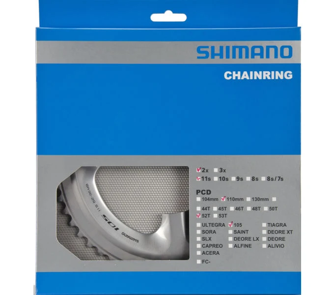 Shimano Kettenblatt 105 FC-5800 52 Zähne Silber
