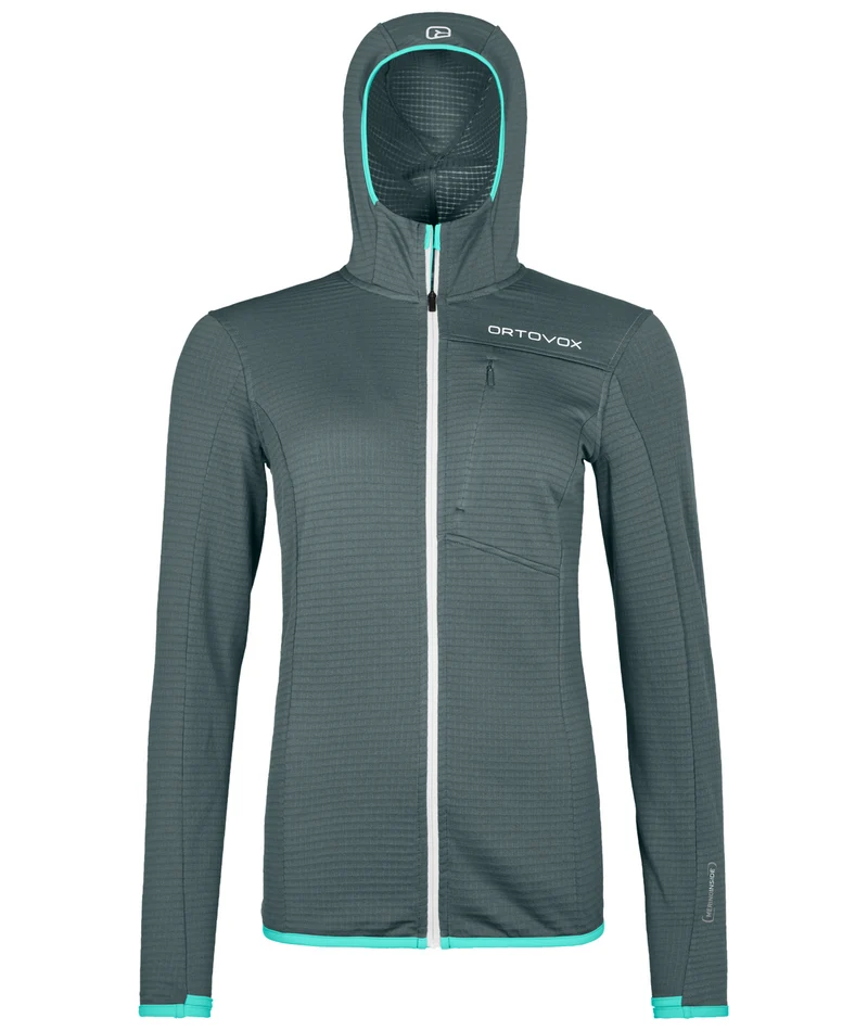 FLEECE LIGHT GRID HOODED JKT W