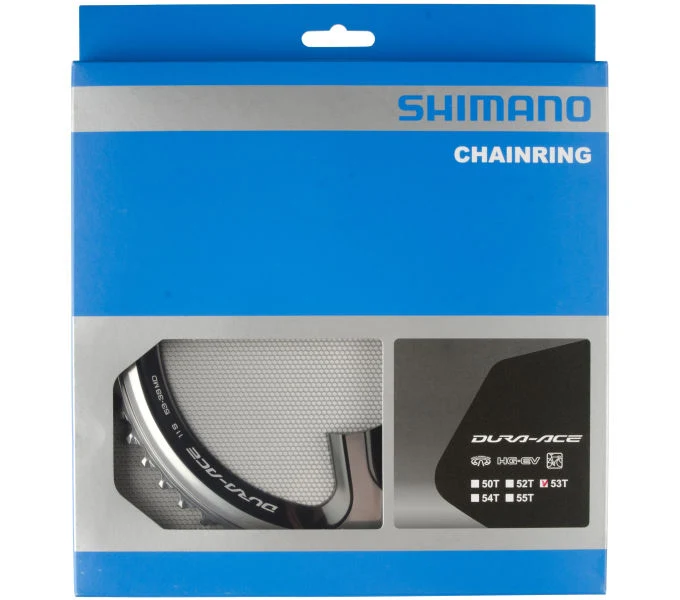 Shimano Kettenblatt DURA-ACE FC-9000 53 Zähne Silber/Schwarz