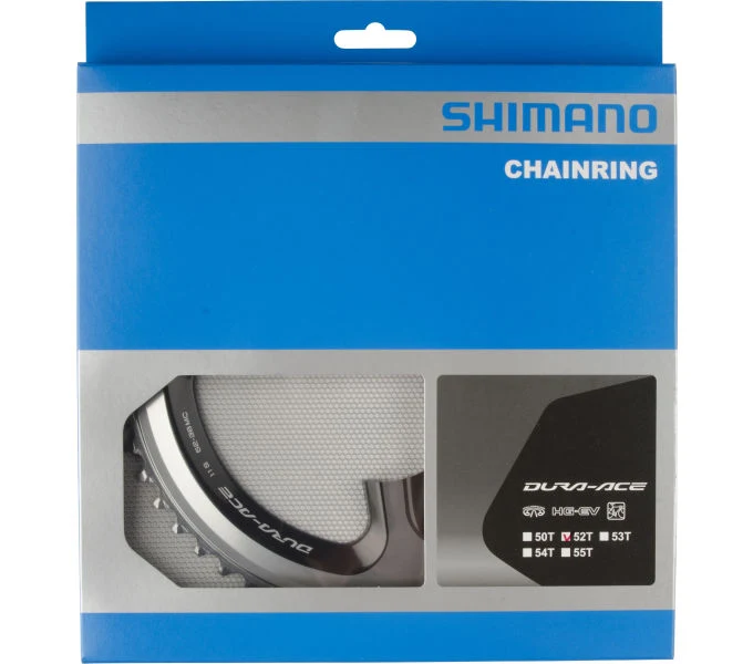 Shimano Kettenblatt DURA-ACE FC-9000 52 Zähne Silber/Schwarz