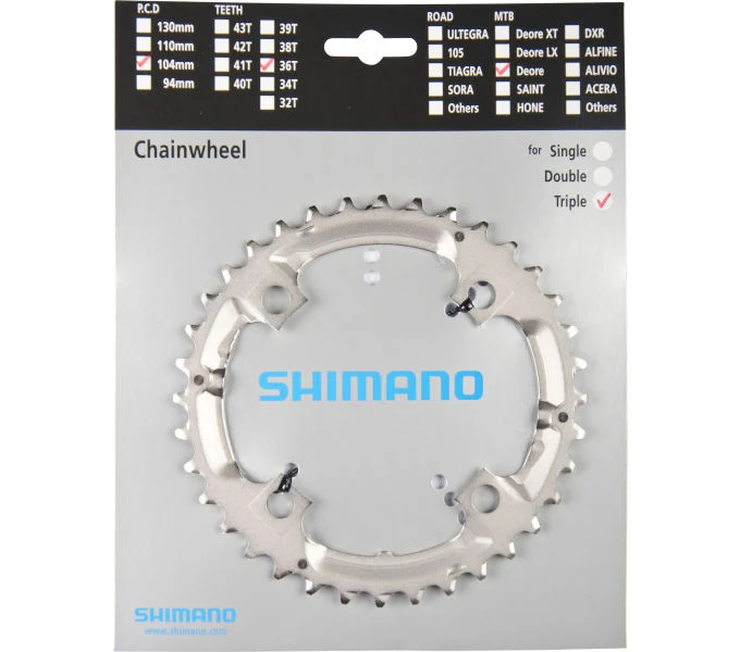 Shimano Kettenblatt DEORE FC-M531, FC-M532, FC-M533, FC-M542 36 Zähne