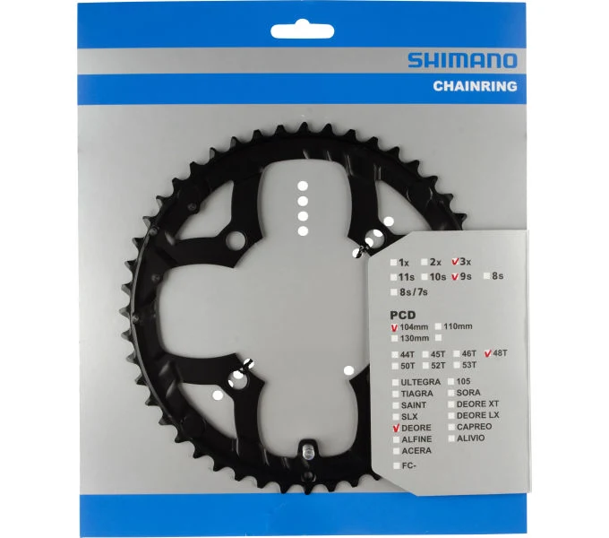 Shimano Kettenblatt DEORE FC-M531, FC-M532, FC-M533, FC-M542 48 Zähne