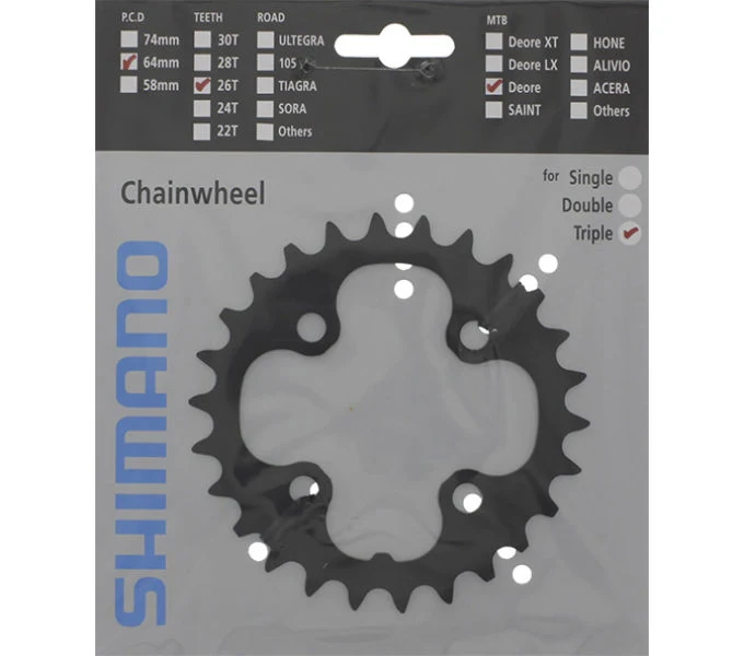 Shimano Kettenblatt DEORE FC-M590, FC-M591 26 Zähne
