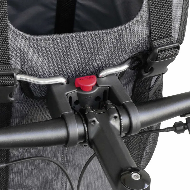 B-Ware - Klickfix Doggy Lenkertasche grau/schwarz (Gebrauchtware)