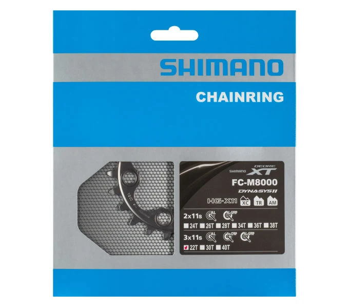 Shimano Kettenblatt DEORE XT FC-M8000 22 Zähne