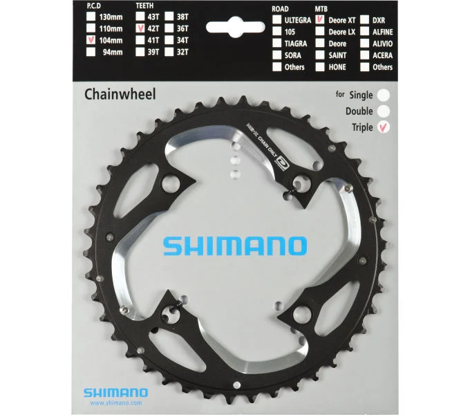 Shimano Kettenblatt DEORE XT FC-M770-10, FC-M780 42 Zähne