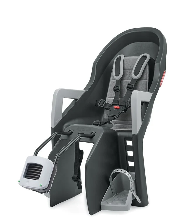 Polisport Kindersitz Polisport Guppy Maxi+ FF dunkelgrau/silber, Befest. Rahmenrohr
