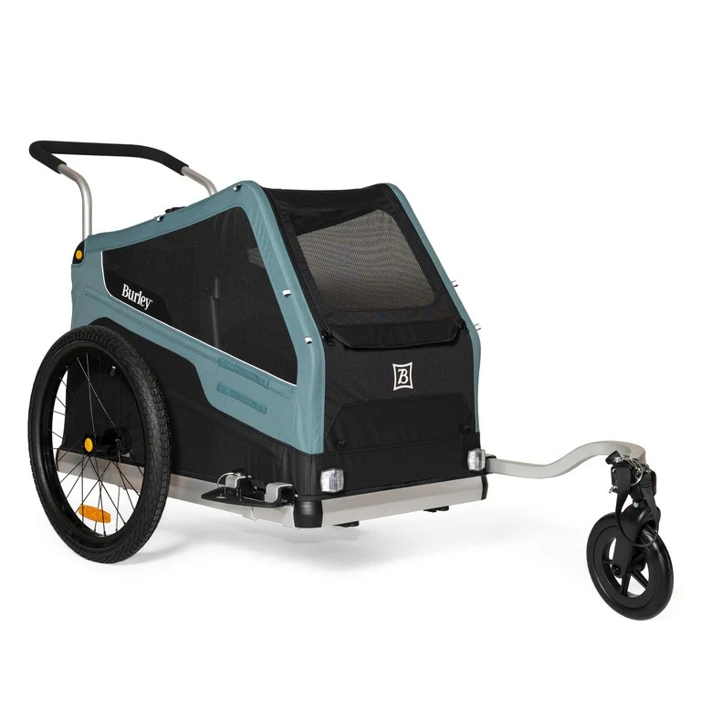 Fahrradanhänger Burley Bark Ranger Modell 2022, Standard, schwarz/blau
