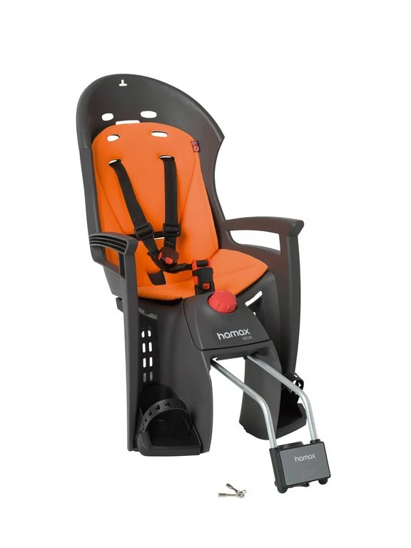 Hamax Kindersitz Hamax Siesta grau/orange grau/or, Befest. Rahmenrohr, abschließbar