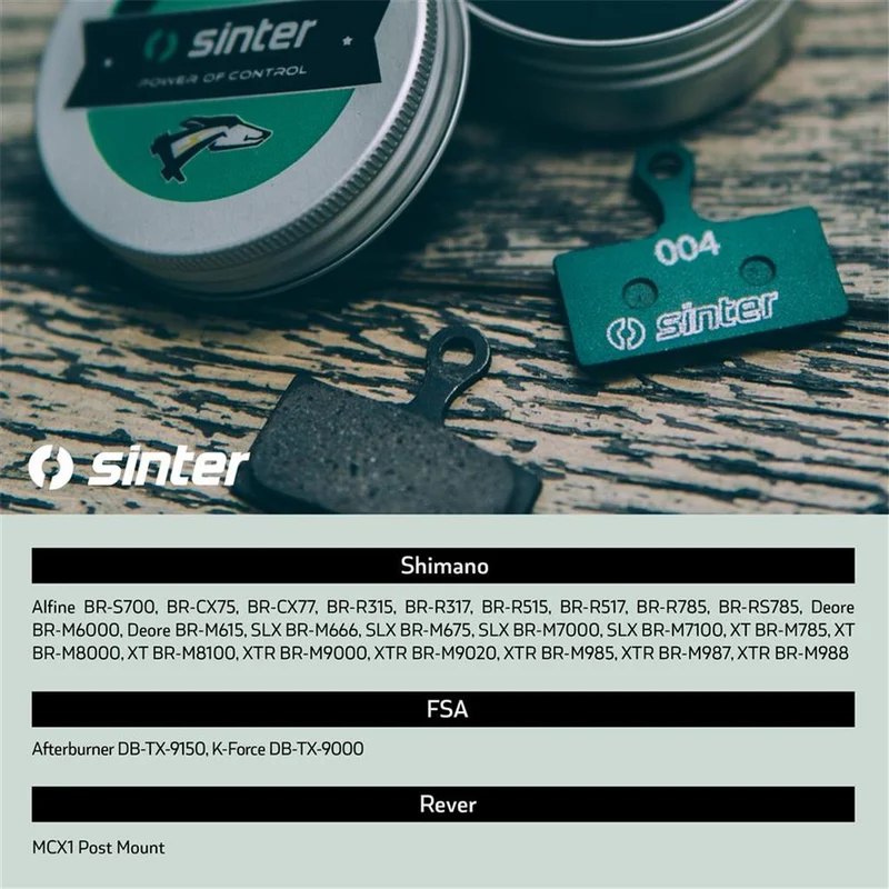 SINTER Bremsbelag grün Shimano Typ G (G01S G02S G03S G02A)