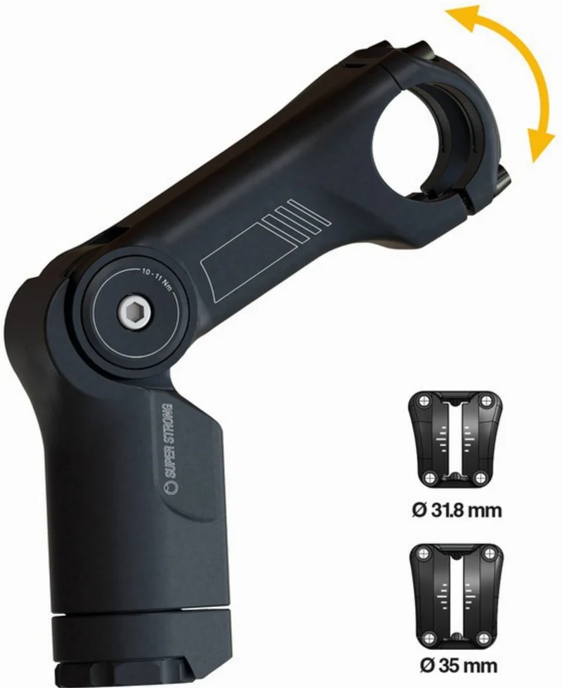 by.schulz Alpha Pro SDS verst. Super Strong Vorbau -10° bis +50° 1 1/8", Lenkerklemmung 31,8 mm schwarz