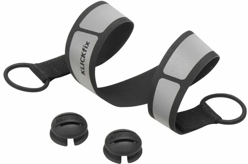 KLICKfix Seeme Reflektorband für Körbe schwarz/silber