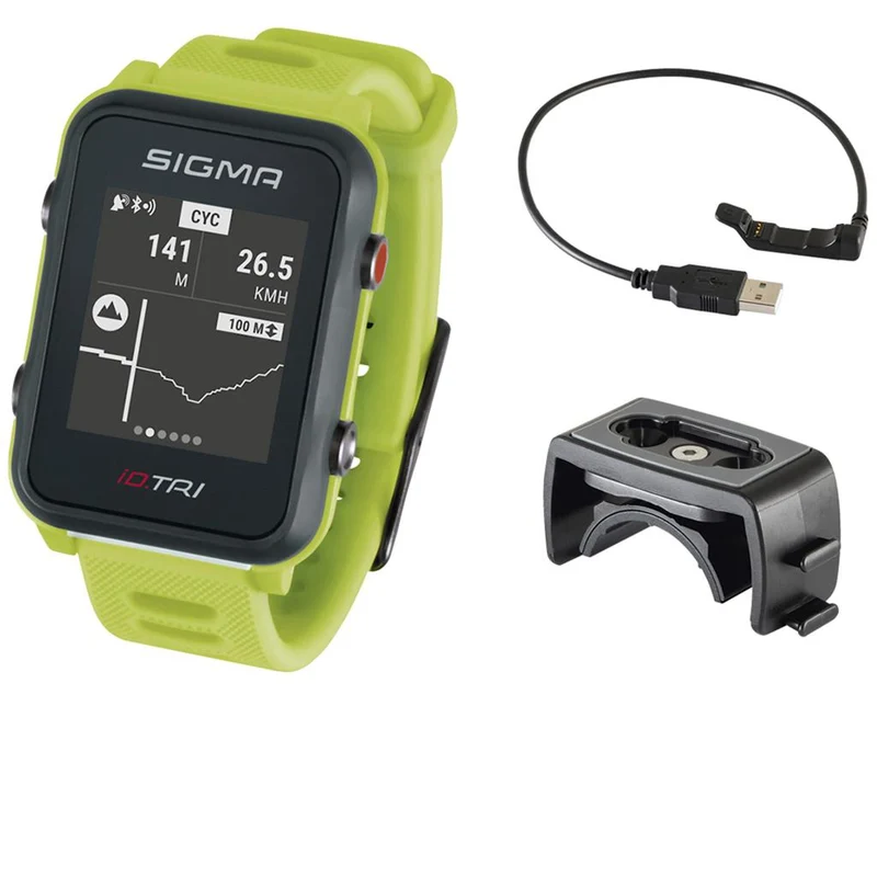 Sigma Sportuhr ID Tri neon grün Basic