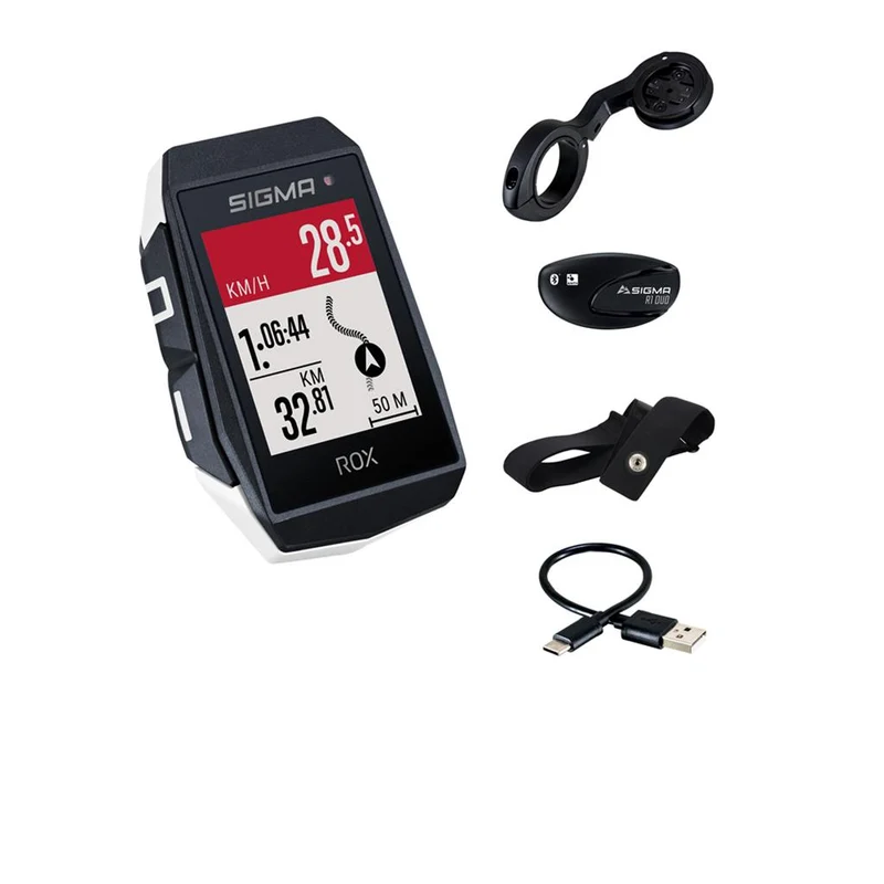 Sigma Tacho ROX 11.1 Evo weiß-schwarz HR Set