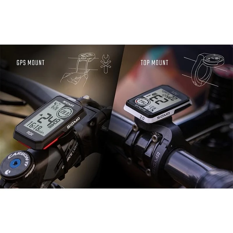 Sigma Tacho ROX 2.0 weiß Top Mount Set