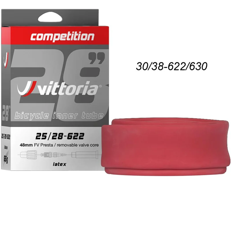 Vittoria Competition Latex Rennschlauch 700x30–38C SV 48 mm