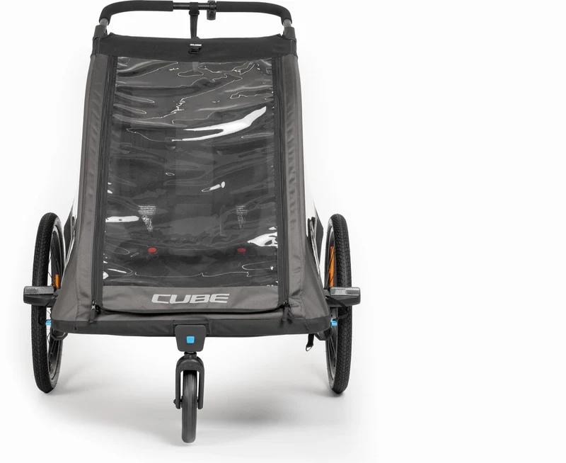 Cube Kinder Fahrradanhänger Double PURE black´n´grey