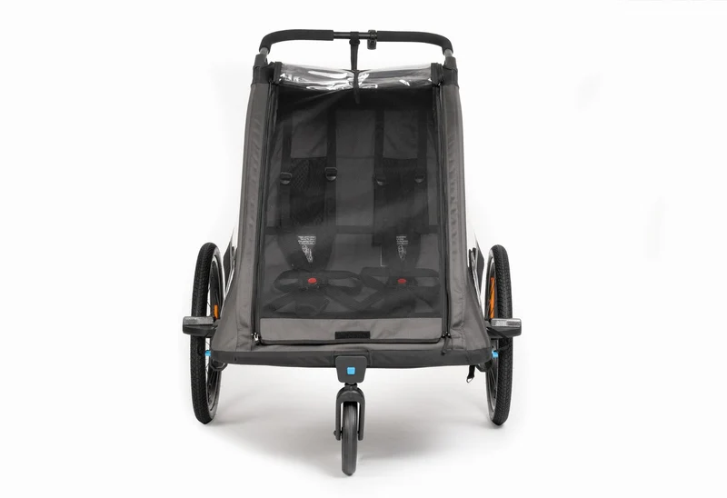 Cube Kinder Fahrradanhänger Double PURE black´n´grey