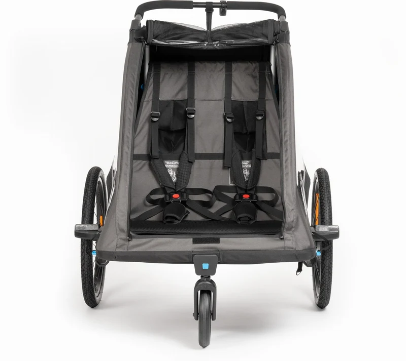 Cube Kinder Fahrradanhänger Double PURE black´n´grey