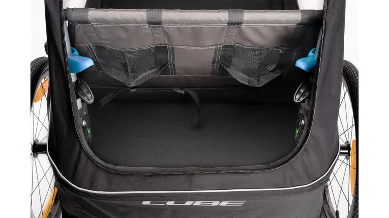Cube Kinder Fahrradanhänger Double PURE black´n´grey