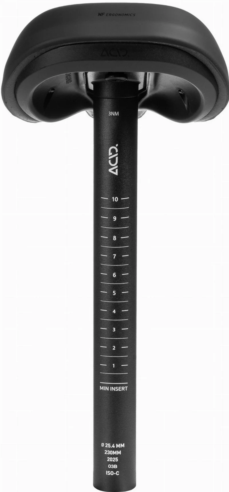 Acid Sattel Numo Rookie black 198 x 125 mm