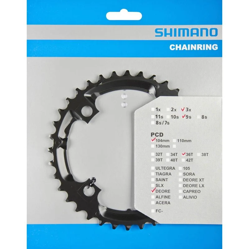 Shimano Kettenblatt 36Z M590/591 Schw.