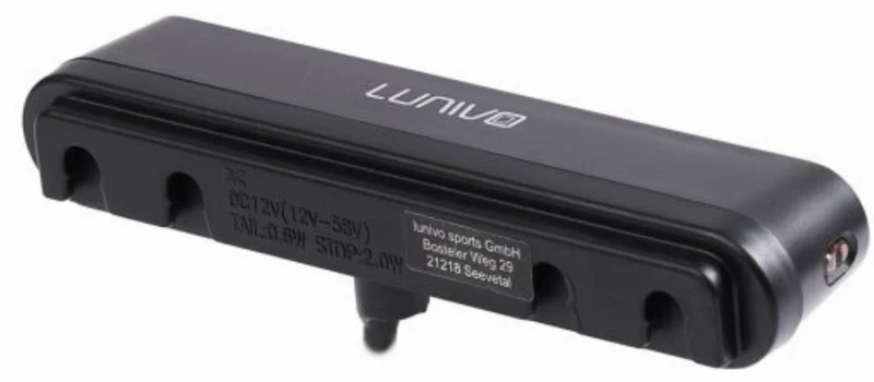 Lunivo e-DIA R Slimline E-Bike-Rücklicht für Gepäckträgermontage schwarz