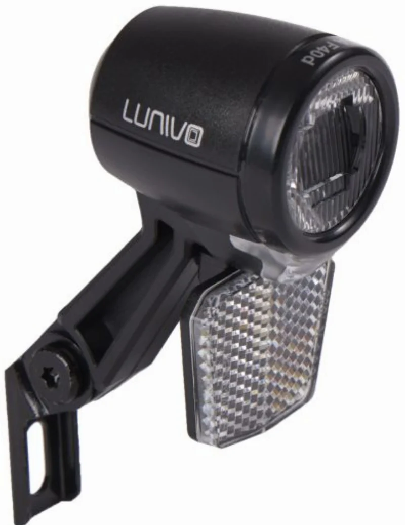 Lunivo DIA F40 D Daylight Dynamo Scheinwerfer 40 Lux mit Tagfahrlicht schwarz