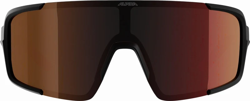 Alpina Lumin Sportbrille black matt/mirror red one size