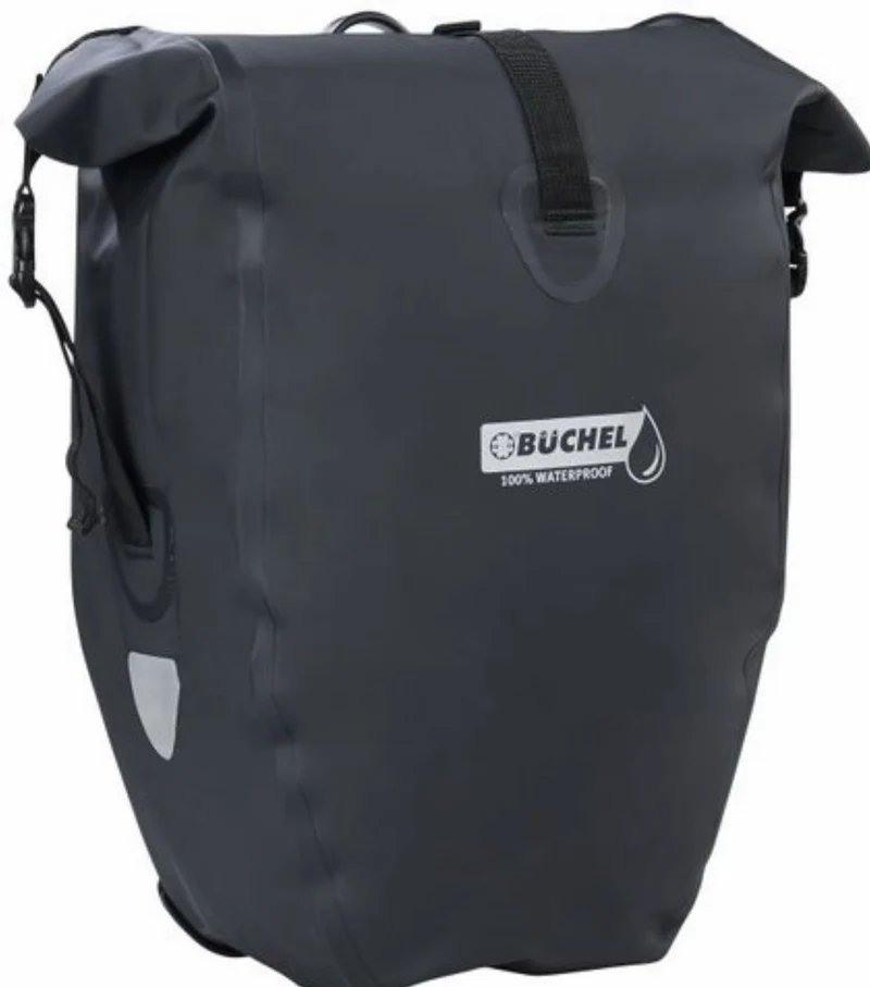 Büchel Gepäckträgertasche 100 % Wasserdicht inkl. Halterungssystem schwarz 25,4 L