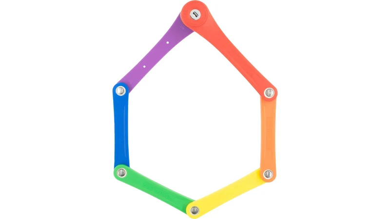 Voxom Fahrradschloss Faltschloss 85 Compact regenbogen