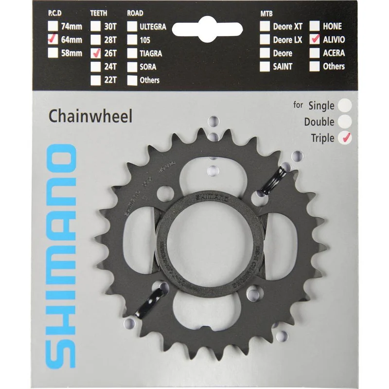 Shimano Kettenblatt 26Z M431 Schw.