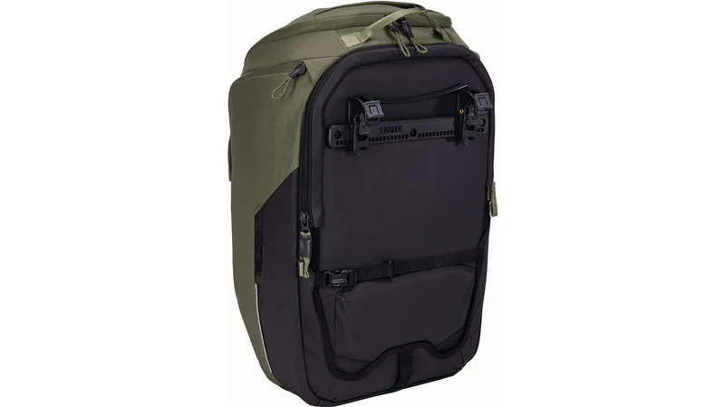 Thule Paramount Hybrid Pannier Fahrradpacktasche und Rucksack in einem Soft Green 26 L