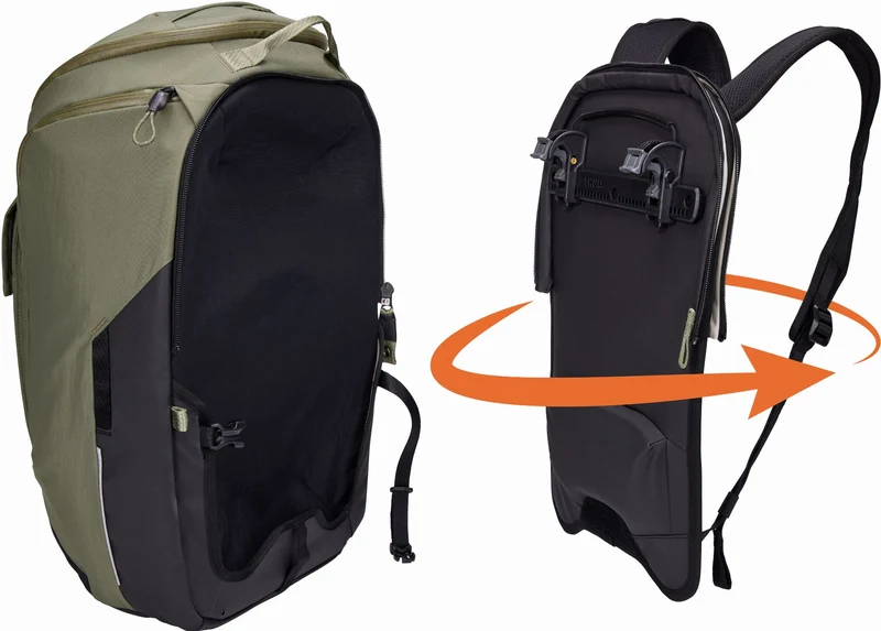 Thule Paramount Hybrid Pannier Fahrradpacktasche und Rucksack in einem Soft Green 26 L
