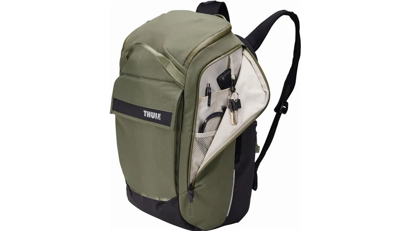 Thule Paramount Hybrid Pannier Fahrradpacktasche und Rucksack in einem Soft Green 26 L