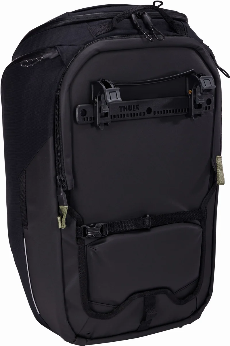 Thule Paramount Hybrid Pannier Fahrradpacktasche und Rucksack in einem schwarz 26 L