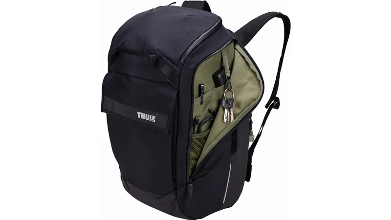 Thule Paramount Hybrid Pannier Fahrradpacktasche und Rucksack in einem schwarz 26 L