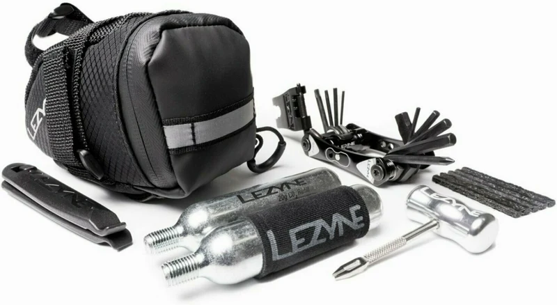 Lezyne Caddy Satteltasche inkl. Tubeless Kit schwarz M