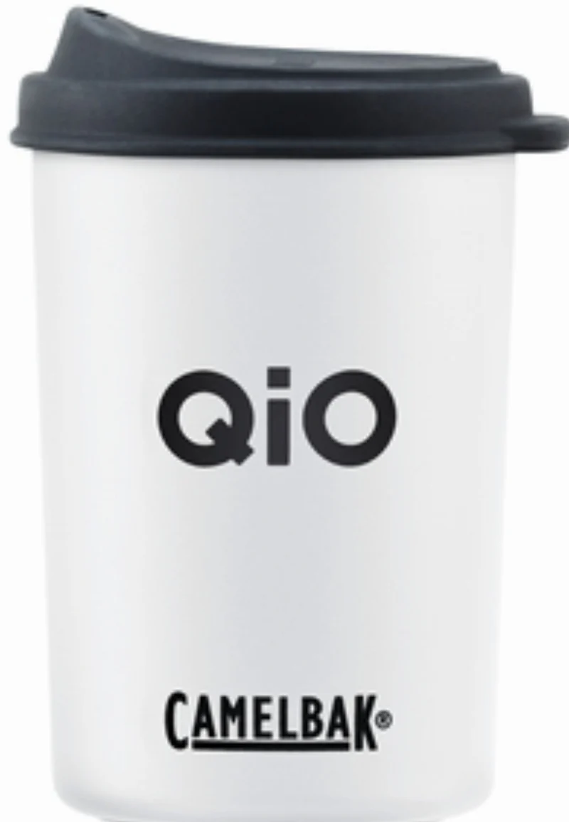 QIO Thermobecher 500 ml Edelstahl mit integriertem Becher by Camelbak white