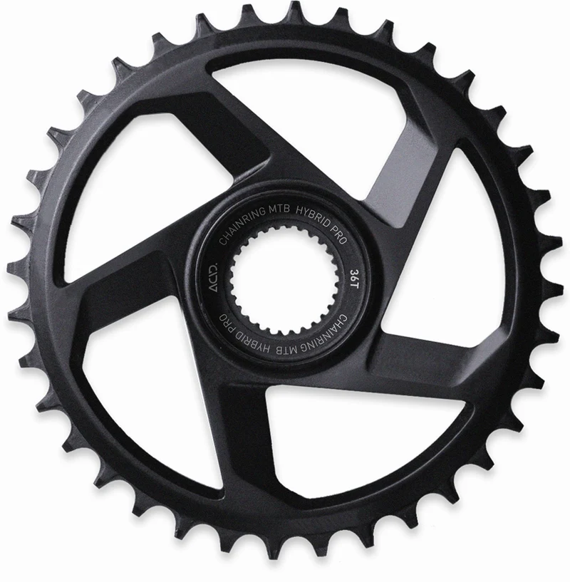 Acid Hybrid Pro HPA Kettenblatt für Shimano 12-fach Narrow Wide Direct Mount Aluminium 42T Kettenlinie 53 mm black